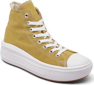 Chuck Taylor All Star Move Platform High Top Casual Sneakers from Finish Line - Dunescape, White