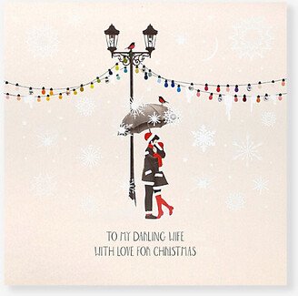 Selfridges Edit To My Darling Wife With Love For Christmas Crystal-embellished Christmas Card 16.5cm x 16.5cm