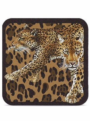 Leopard-Print Set Of 12 Coasters