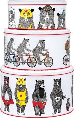 Jimbob Art Bear Cake Tins Set Of Three