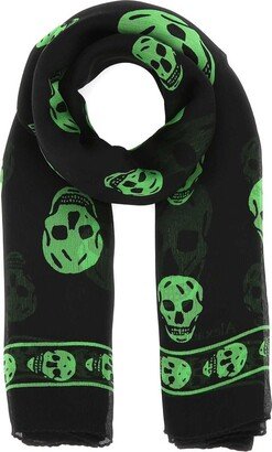 All-Over Skull Printed Scarf