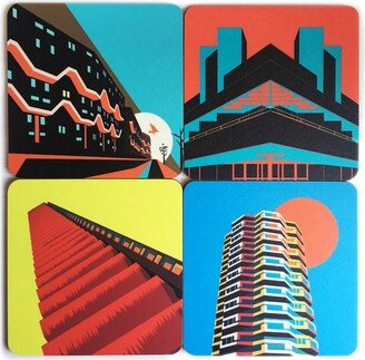 Eye for London Prints Brutalist London Coaster Set