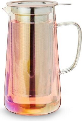 Annika Glass Teapot, Loose Leaf Tea Infuser, Hot Tea or Iced Tea Maker, Teapot, 33 Ounce Loose Leaf Infuser, Iridescent, Set of 1