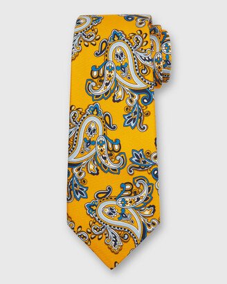 Men's Paisley-Print Silk Tie-AA