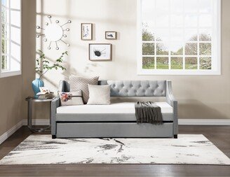 Twin Size Upholstered Daybed with Trundle