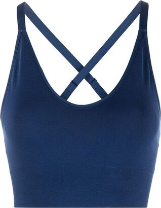 Cross-Strap Seamless Sports Bra