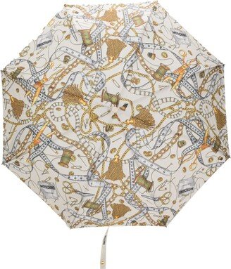 Graphic-Print Compact Umbrella