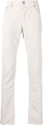 Low-rise slim trousers