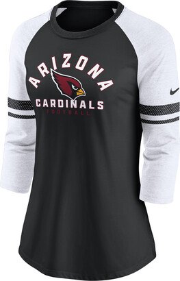 Women's Fashion (NFL Arizona Cardinals) 3/4-Sleeve T-Shirt in Black