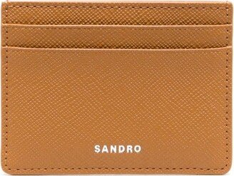 Logo-Embossed Leather Cardholder-AA