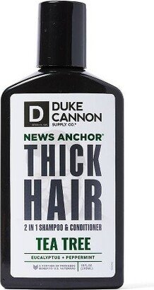 Duke Cannon Supply Co. Duke Cannon News Anchor 2-in-1 Hair Wash - Tea Tree Formula - Stimulating Menthol and Tea Tree Shampoo for Men - 10 fl. oz