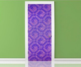 Ukonic Minecraft Purple Nether Portal Gateway Fabric Door Cling | 34 x 82 Inches