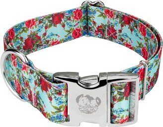 Country Brook Petz 1 1/2 Inch Premium Vintage Roses Dog Collar (Large)