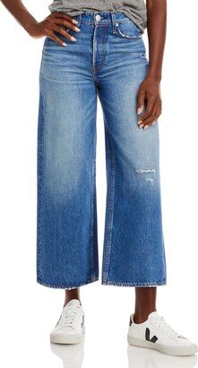 Maya Womens Denim Distressed Ankle Jeans