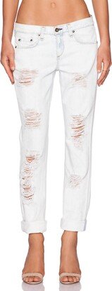 Women Drey Boyfriend Jeans In Aged Bright White