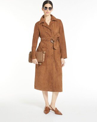 Leather trench coat-AA