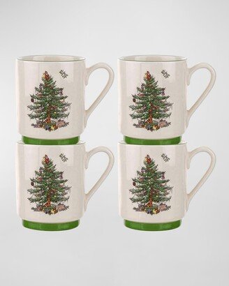 Christmas Tree Set of 4 Stacking Mugs