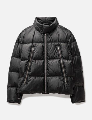 Faux Leather Puffer Jacket-AB