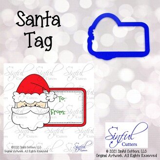 Santa Tag - Christmas Cookie Cutter/Fondant Clay