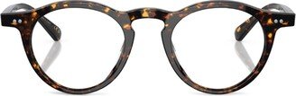 Tortoiseshell Club Round-Frame Glasses