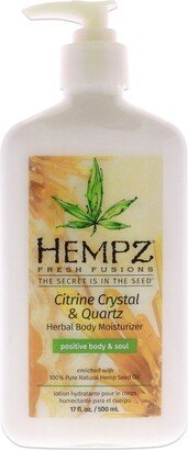 Fresh Fusions Citrine Crystal and Quartz Herbal Body Moisturizer by for Unisex - 17 oz Moisturizer
