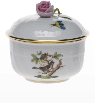 Rothschild Bird Covered Sugar Dish with Rose