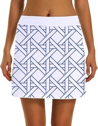 Toss Designs Skort-Straight Edge In Cane Blue