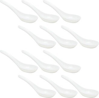 Juvale 12 Pack Melamine Soup Spoon For Won Ton Soup, Pho, Ramen, Rice, 1.5 x 5 in.