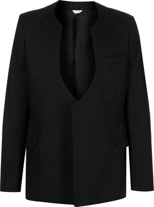 Collarless Open Blazer