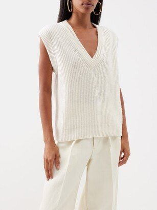 Raine V-neck Ribbed-cashmere Sweater Vest