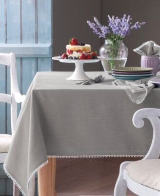 French Perle Dove Gray Table Linen Collection