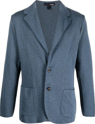 Knitted Single-Breasted Cotton Blazer