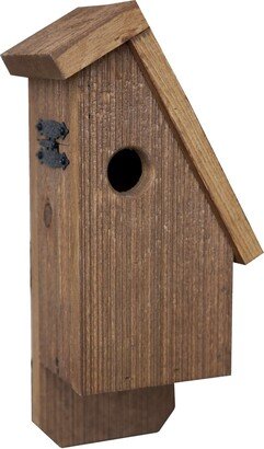 Bluebird House Made From Rough Pine | Stained Birdhouse For Bluebirds Invite A To Your Home