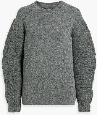 Brushed wool and cashmere-blend sweater