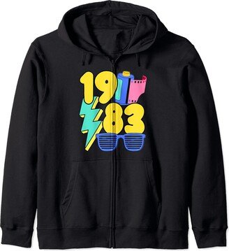 1983 Vintage Birthday I Miss The 80s I Miss The 80s Nostalgic Birth Year 1983 Vintage Birthday Zip Hoodie-AA