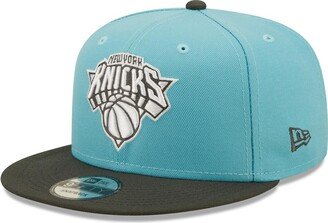 Men's Turquoise, Charcoal New York Knicks Two-Tone 9FIFTY Snapback Hat - Turquoise, Charcoal