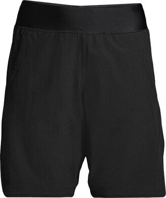 Land' End Women' Plu Size 9 Quick Dry Elatic Wait Modet Board Short Swim Cover-up Short with Panty - 24W - Black