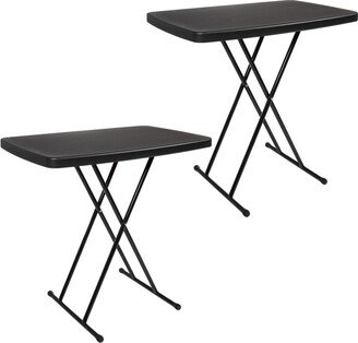 Folding Table Set - Set of 2 Lightweight Portable Tables - S