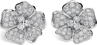 LEO PIZZO 18kt white gold Flora diamond earrings