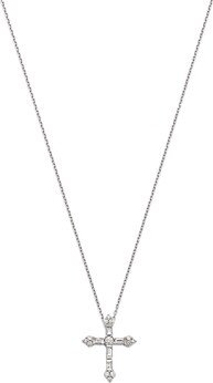 Diamond Cross Pendant Necklace in 14K White Gold, 0.50 ct. t.w.