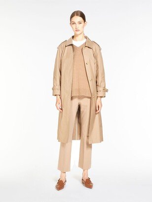 Water-repellent cotton twill trench coat-AA