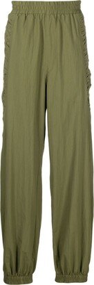 SAGE NATION Fossil ruched track pants