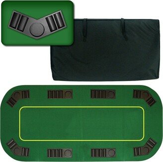 Trademark Poker Oval Texas Hold'em Poker Table Topper for 8 Players - Green