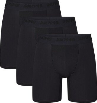 Skims Stretch Mens 5 Boxer Brief 3-Pack | Obsidian