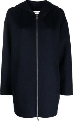 Hooded Wool Cardi-Coat-AA