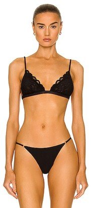 Charlotte Lace Triangle Bra in Black