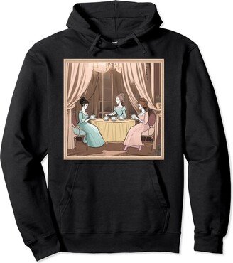 Artistic Eye Creations Regencycore taking tea (#06) Pullover Hoodie