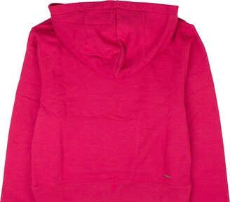 Pink Core Logo Fitted Hoodie