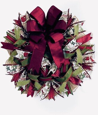 Christmas Wreath, Vintage Look Wreath, Gift Ides