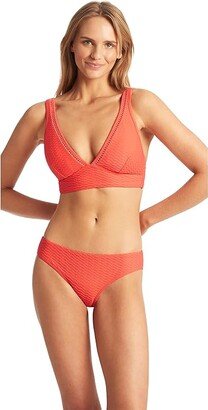 Honeycomb Regular Bikini Pant (Tangerine) Women's Swimwear